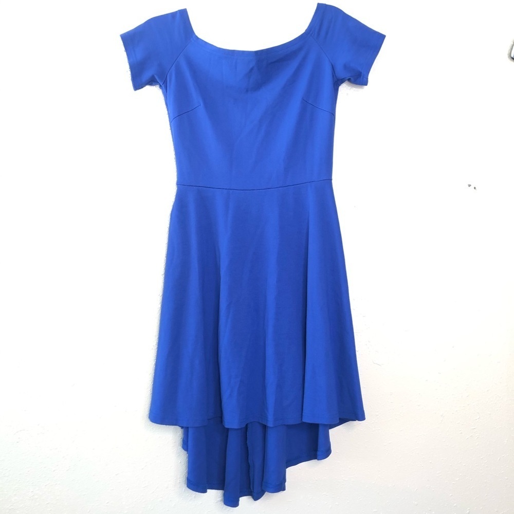 Sarin Matthews Off Shoulder Hi-Low Skater Dress Sm